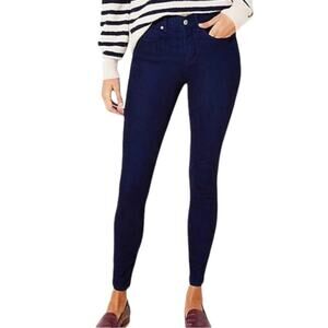 Loft High Rise Indigo Wash Cozy Denim Legging Blue Jeans